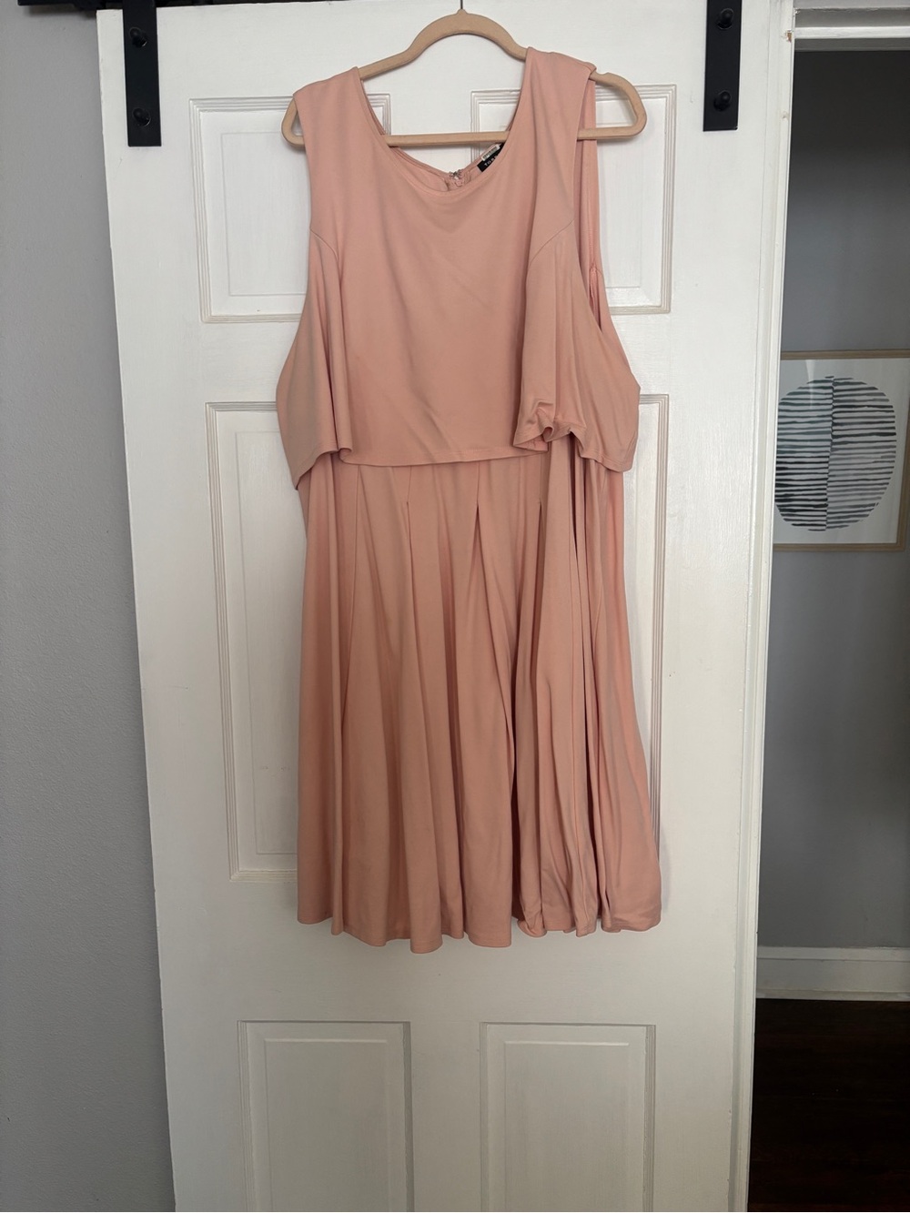 torrid Blush Pink Midi Dress with Flowing Skirt